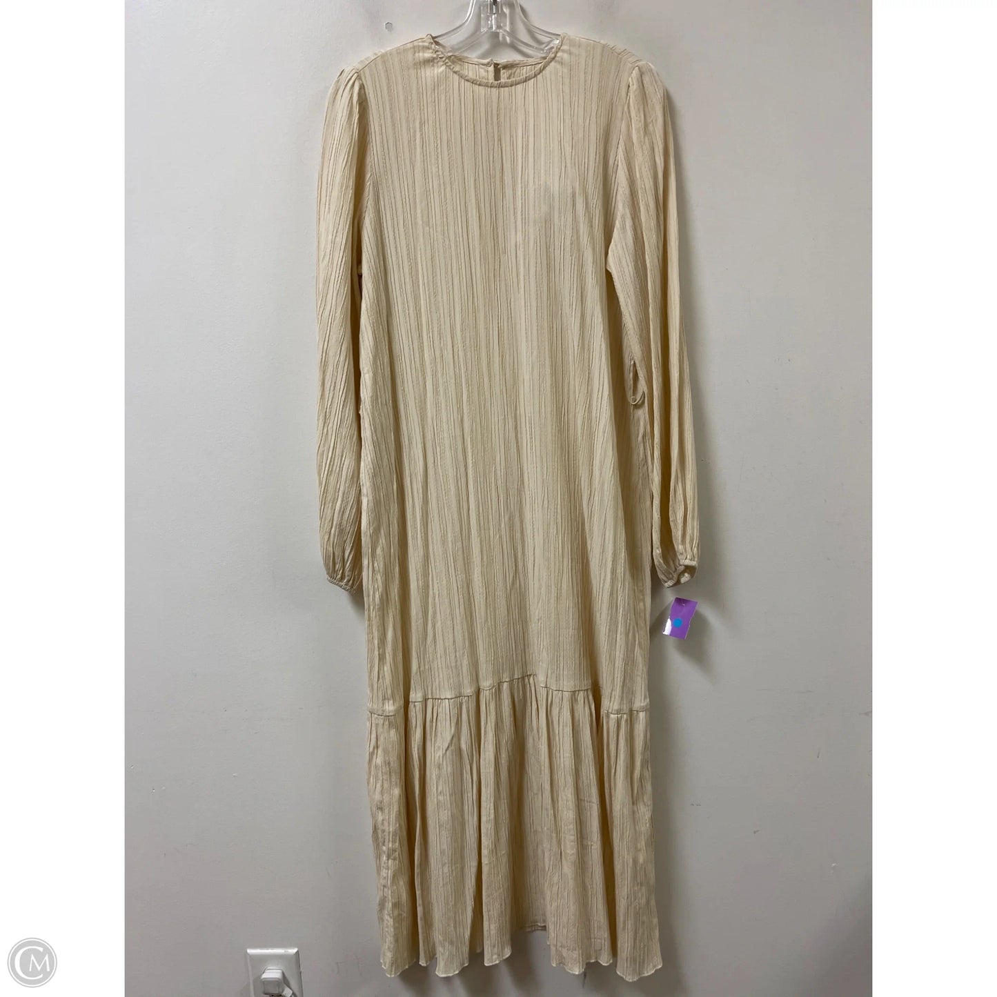 Dress Casual Maxi By Miss Sparkling In Cream, Size: M
