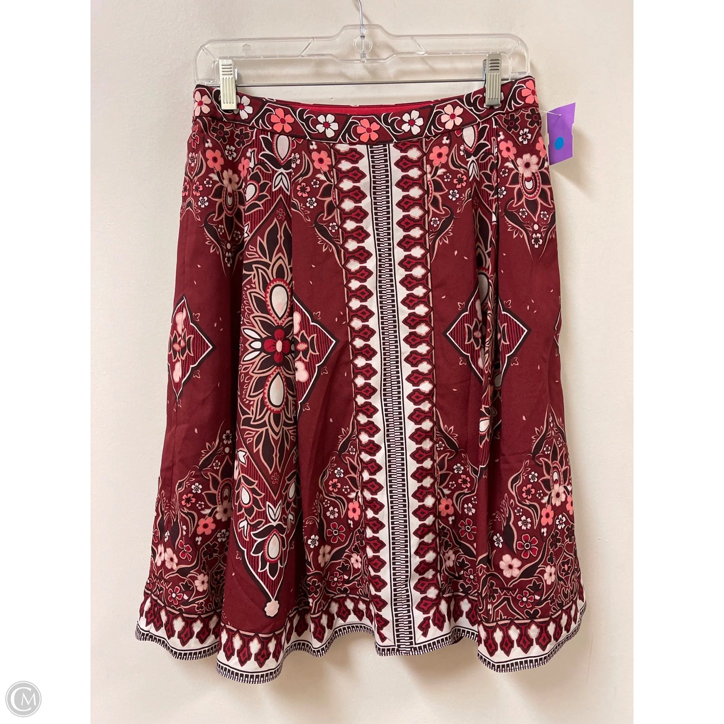 Skirt Midi By Banana Republic In Red, Size: 4