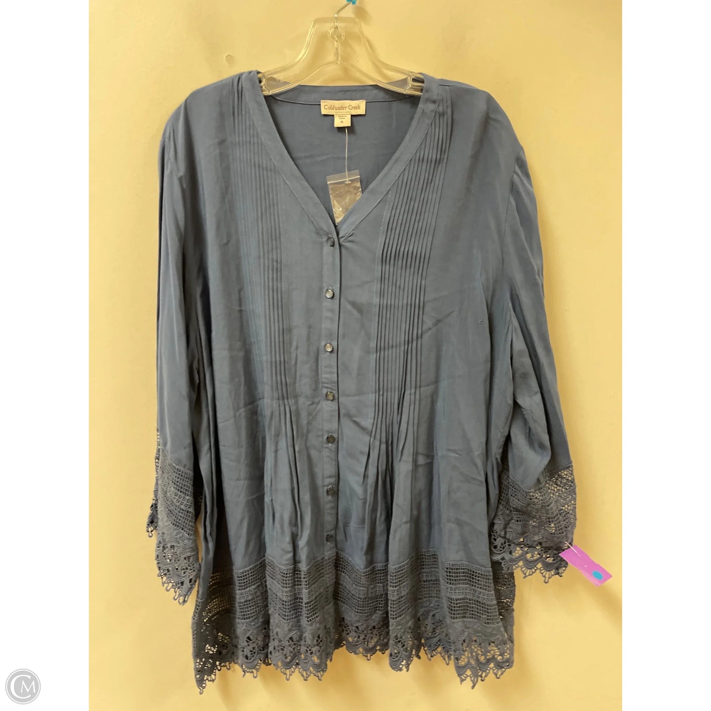 Tunic Long Sleeve By Coldwater Creek In Blue, Size: Xl