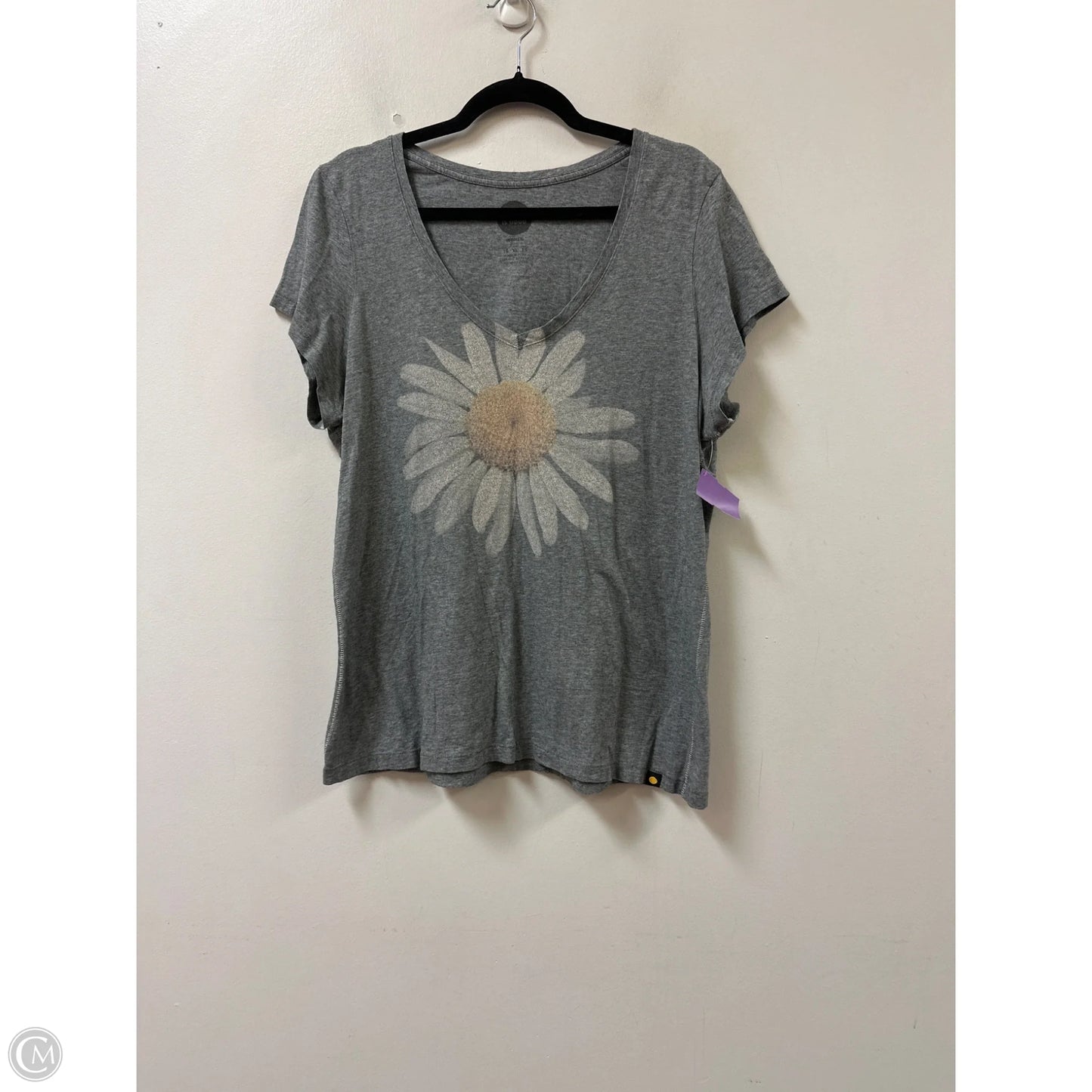 Top Short Sleeve By Life Is Good In Grey, Size: Xl