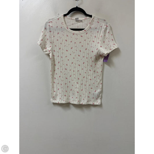 Top Short Sleeve By Gap In Cream, Size: Xl