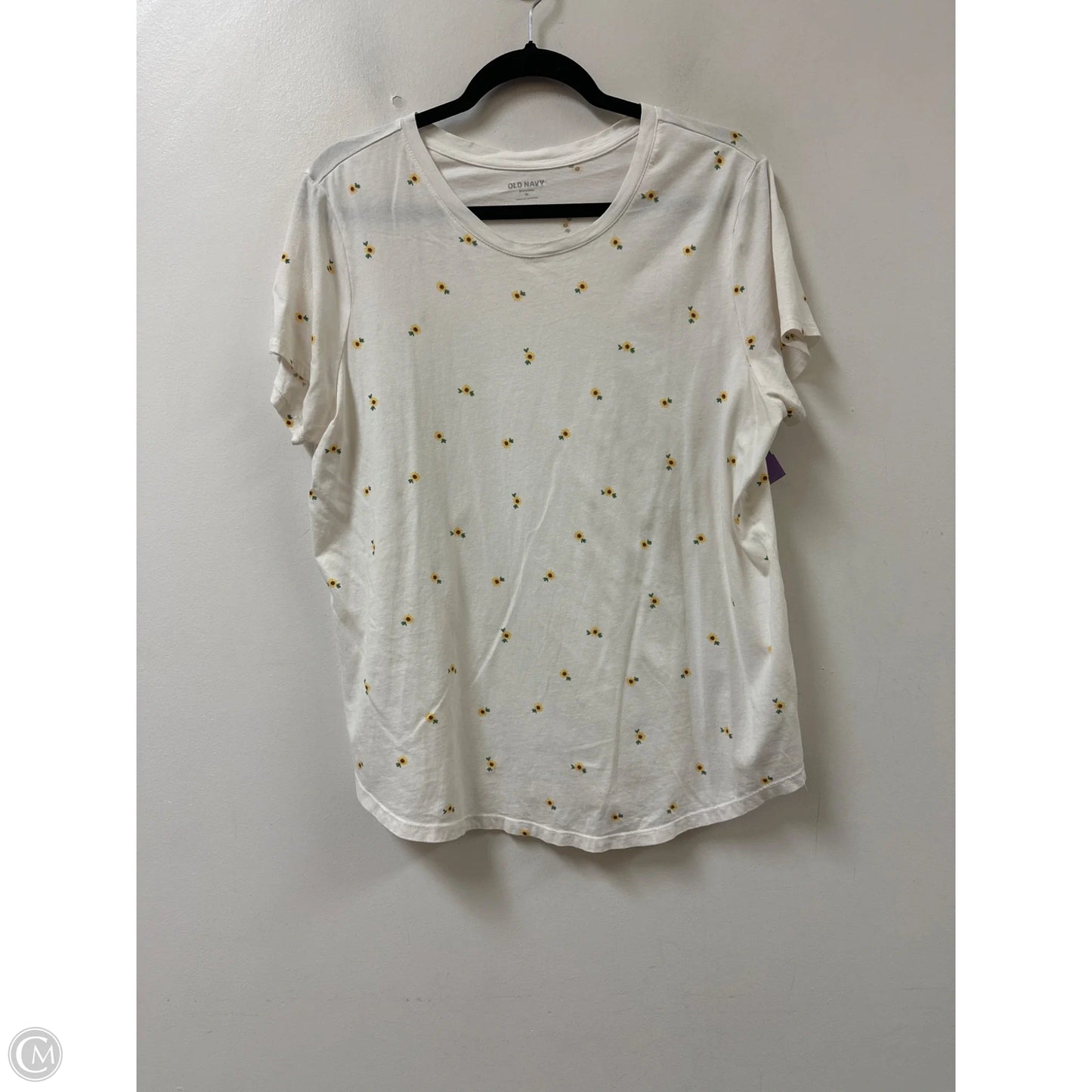 Top Short Sleeve By Old Navy In Cream, Size: Xl