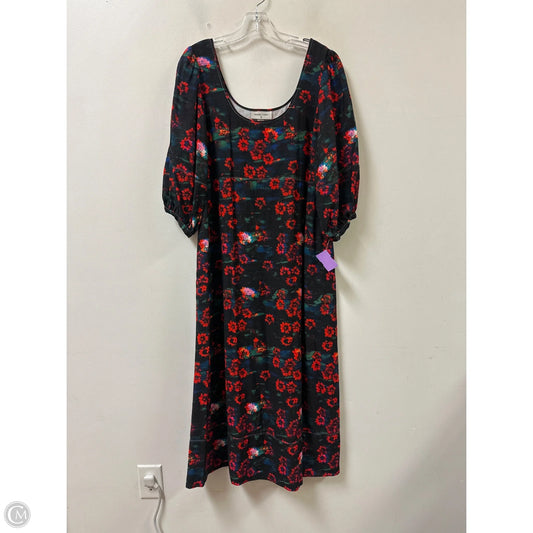 Dress Casual Midi By Target-designer In Floral Print, Size: M