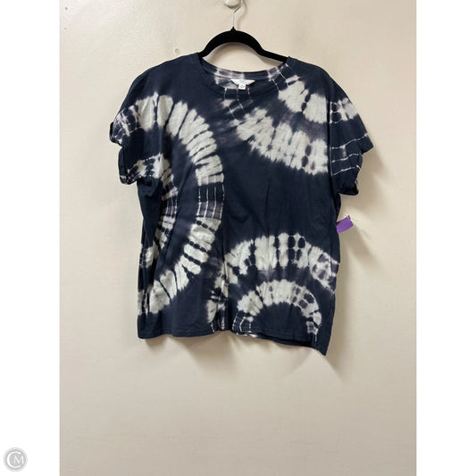 Top Short Sleeve By Time And Tru In Tie Dye Print, Size: L