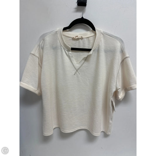 Top Short Sleeve By Joa In Cream, Size: M