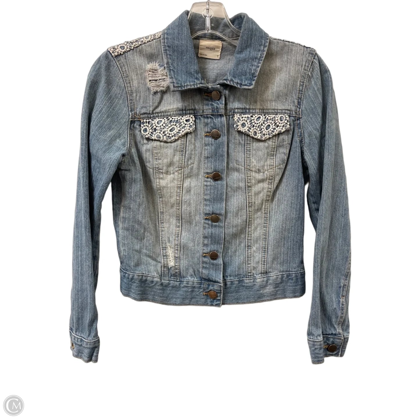 Jacket Denim By Harper In Blue Denim, Size: S
