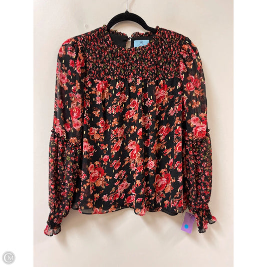 Top Long Sleeve By Cece In Floral Print, Size: Xs