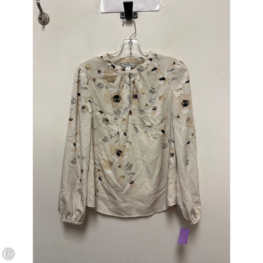 Top Long Sleeve By White House Black Market In Cream, Size: Xs
