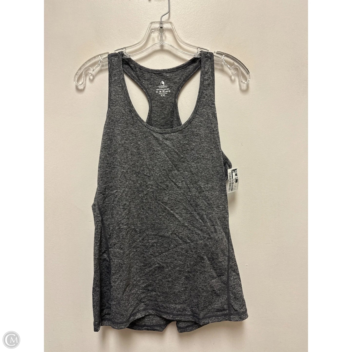 Athletic Tank Top By Clothes Mentor In Grey, Size: 1x
