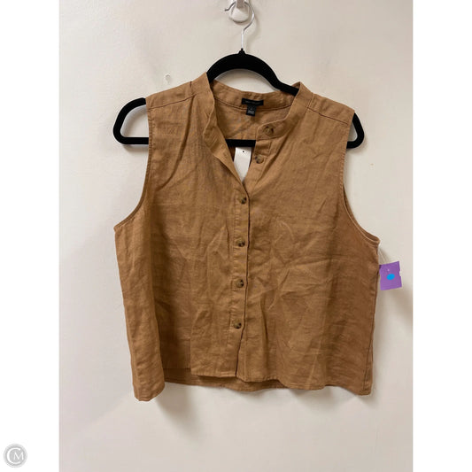Top Sleeveless By Ann Taylor In Brown, Size: L
