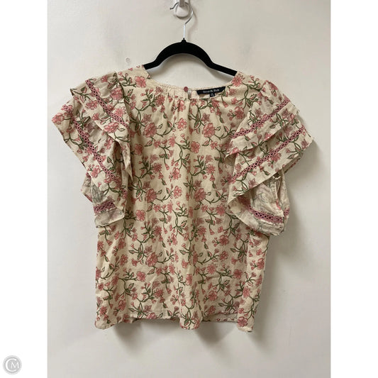 Top Short Sleeve By Strut & Bolt In Floral Print, Size: M
