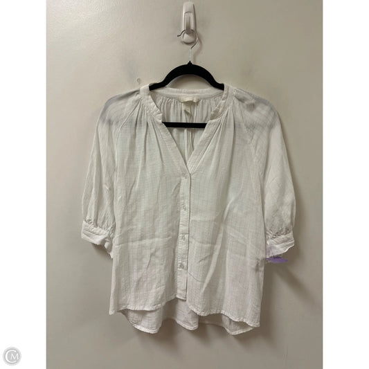 Blouse Long Sleeve By H&m In White, Size: S