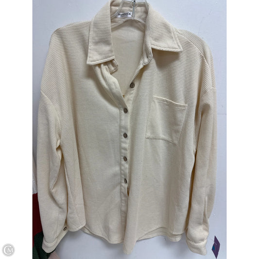 Blouse Long Sleeve By Clothes Mentor In Cream, Size: Xl