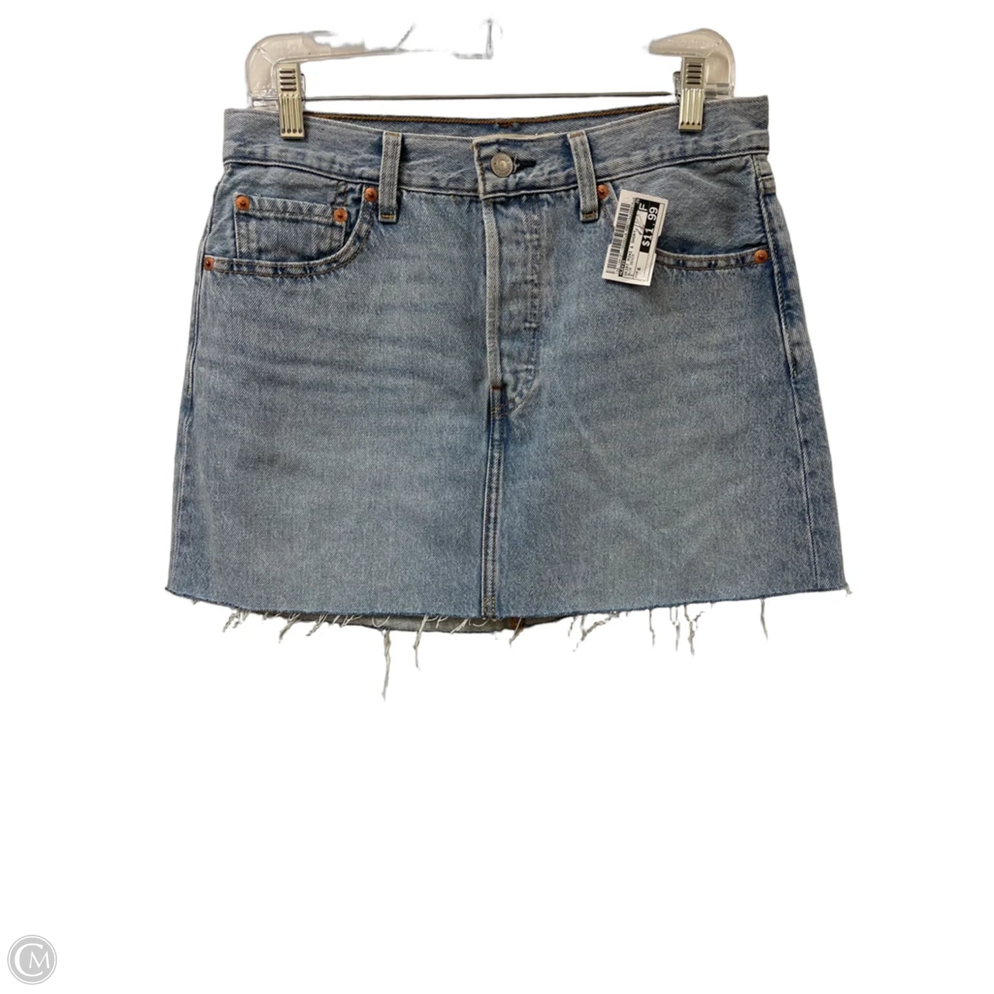 Skirt Mini & Short By Levis In Blue Denim, Size: 6