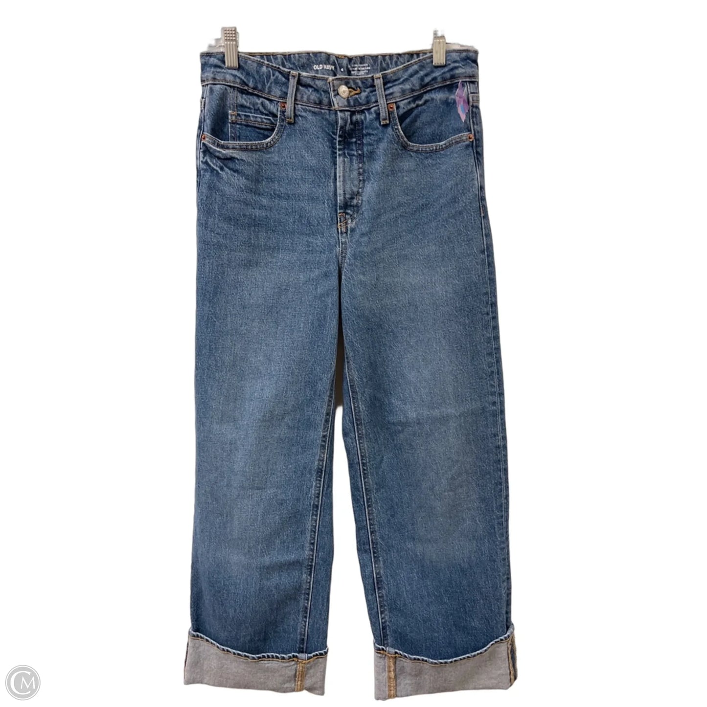 Jeans Wide Leg By Old Navy In Blue Denim, Size: 4