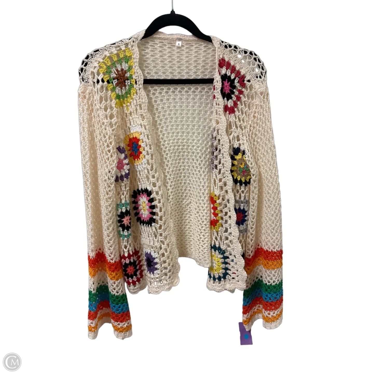 Sweater Cardigan By Clothes Mentor In Cream, Size: S