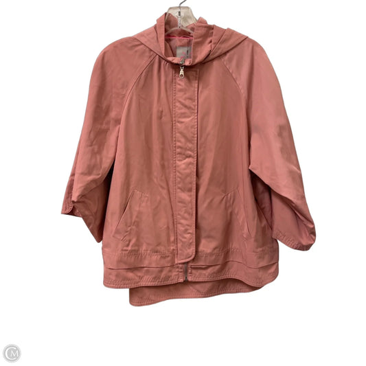 Jacket Windbreaker By Isaac Mizrahi In Pink, Size: S
