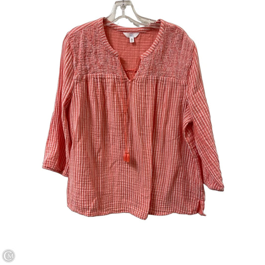 Top Long Sleeve By Time And Tru In Peach, Size: 1x