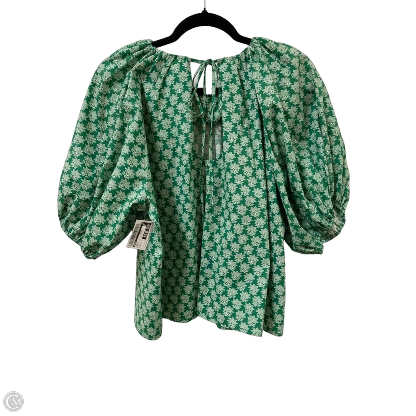 Top Short Sleeve By Rhode In Green, Size: L