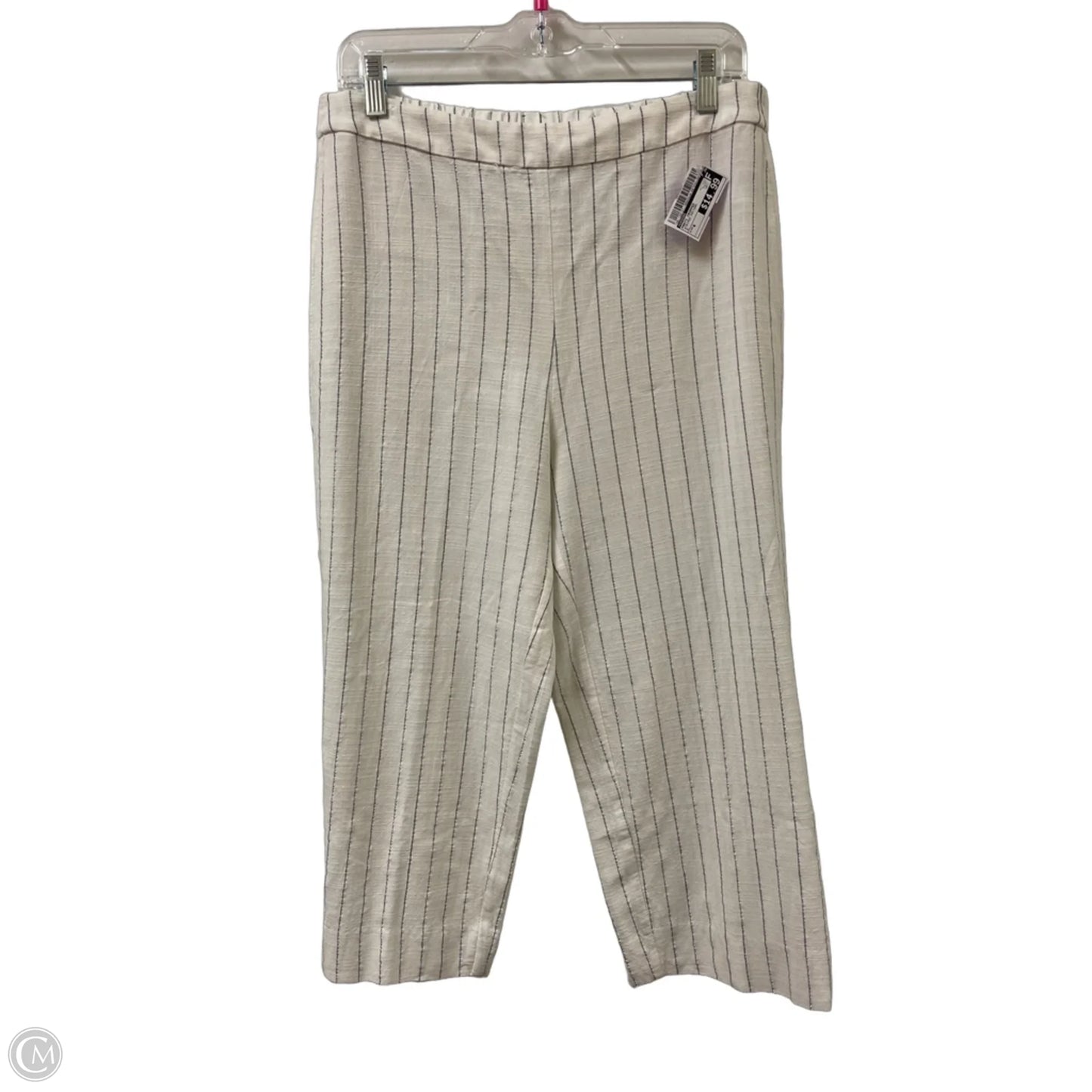 Pants Cropped By Chicos In Striped Pattern, Size: 6