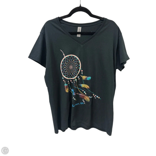 Top Short Sleeve By Gildan In Black, Size: Xl