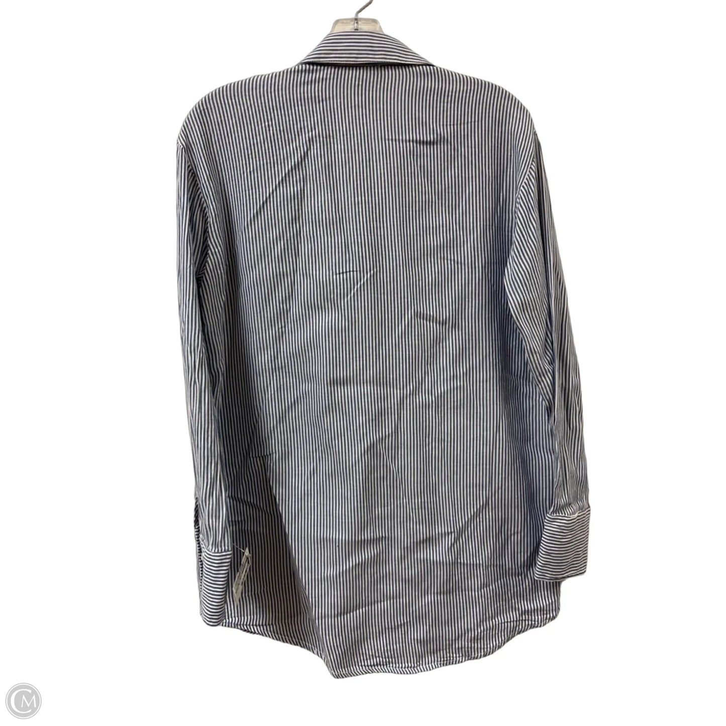 Blouse Long Sleeve By Jones New York In Striped Pattern, Size: S