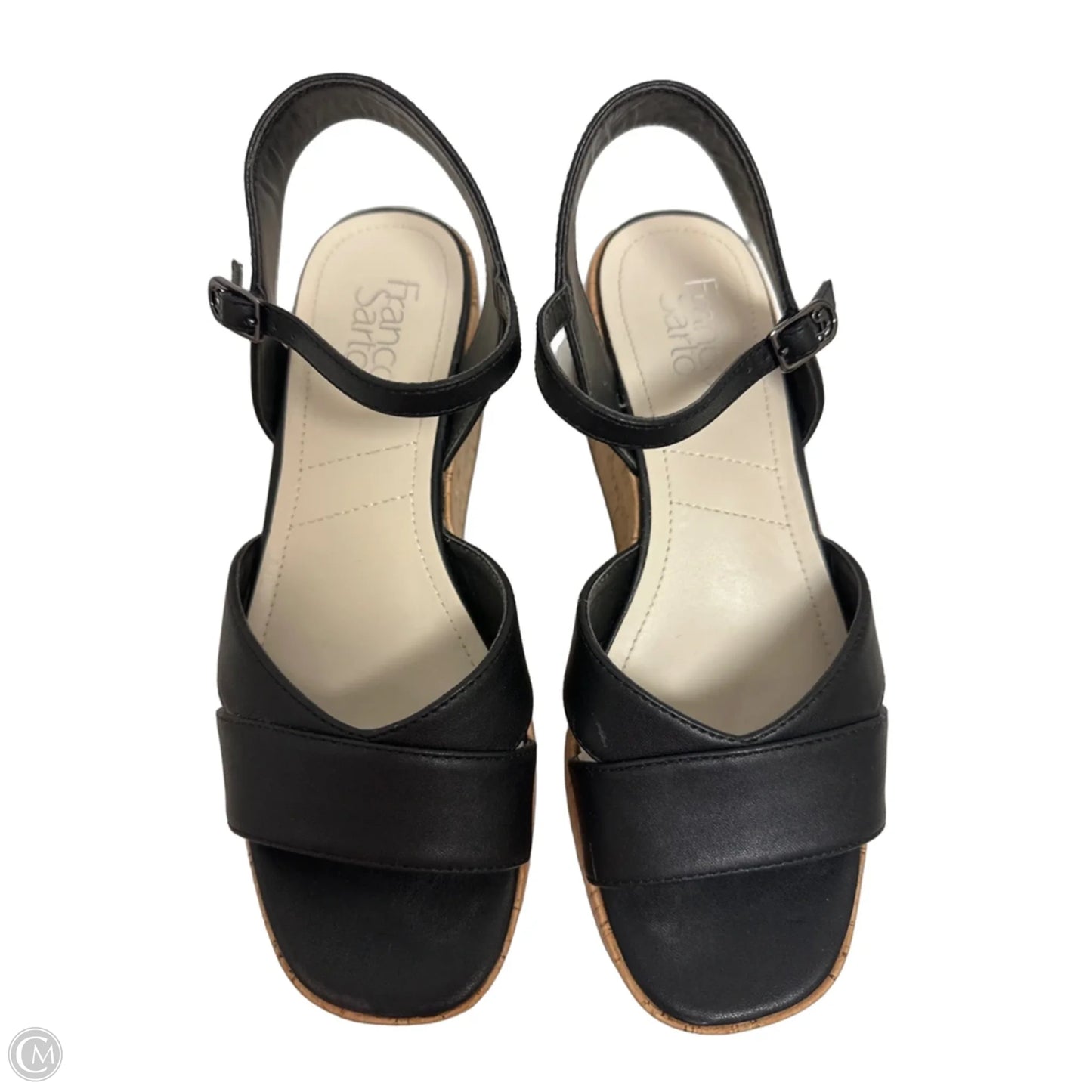 Sandals Heels Platform By Franco Sarto In Black, Size: 8