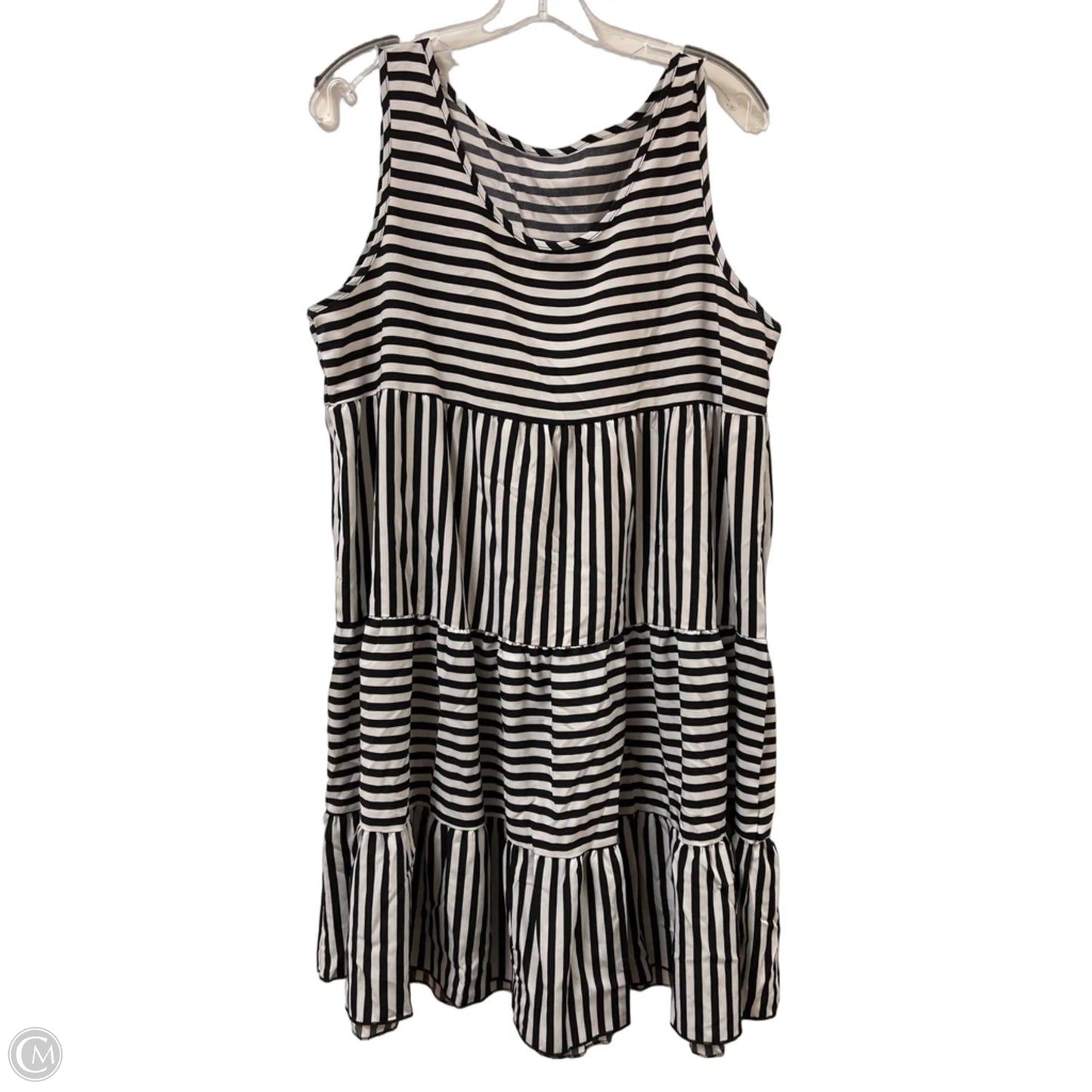 Dress Casual Midi By Shein In Striped Pattern, Size: Xl