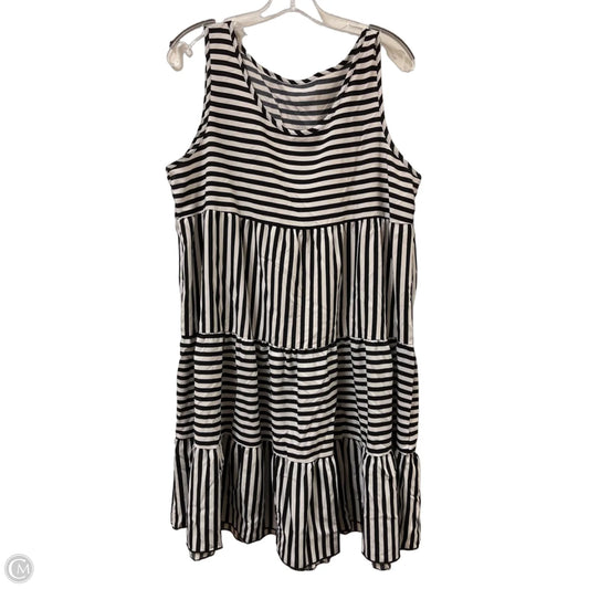 Dress Casual Midi By Shein In Striped Pattern, Size: Xl