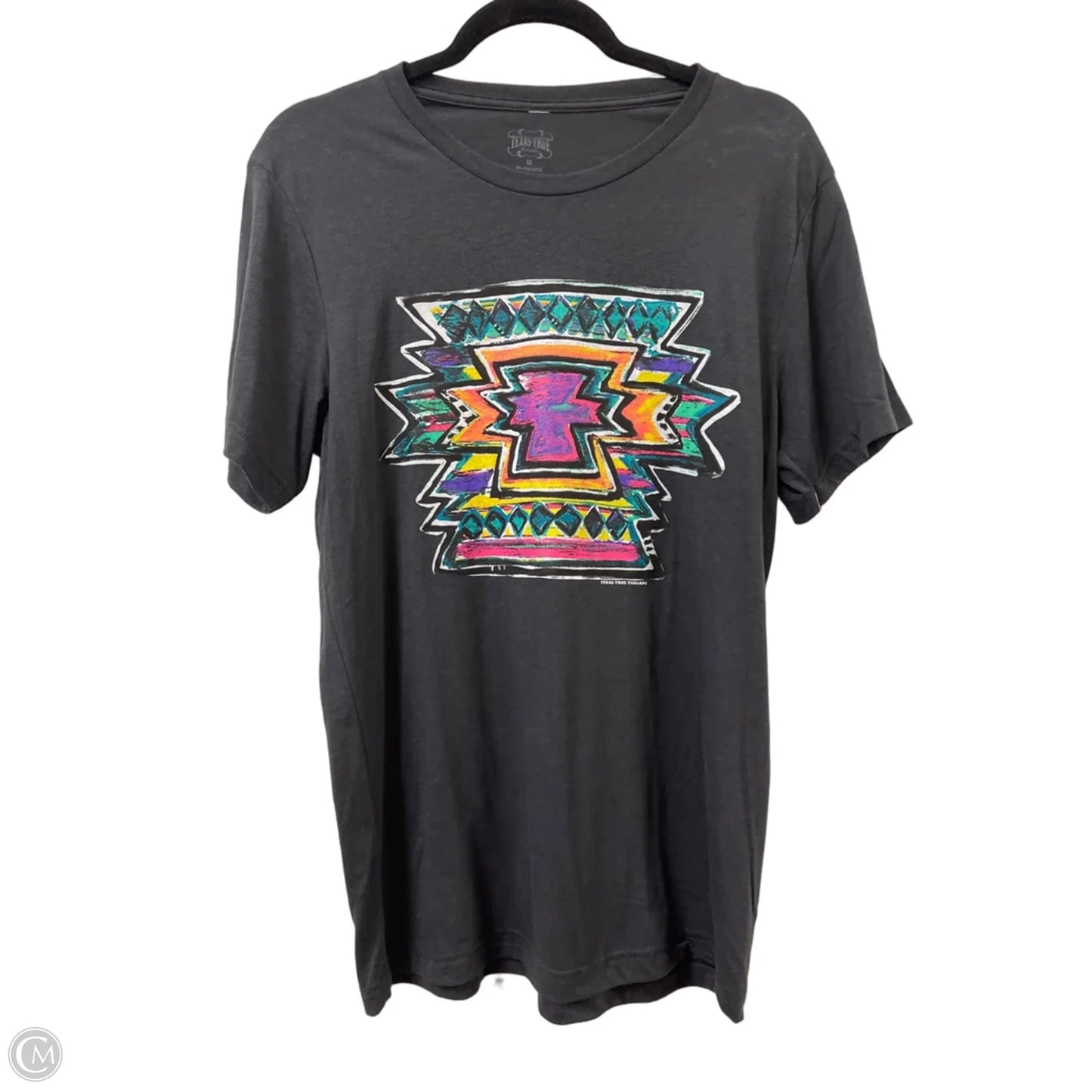 Top Short Sleeve By Texas True Threads In Grey, Size: M