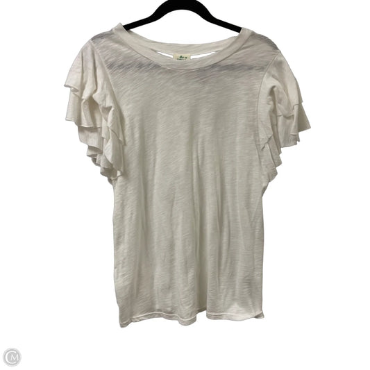 Top Short Sleeve By Clothes Mentor In White, Size: M