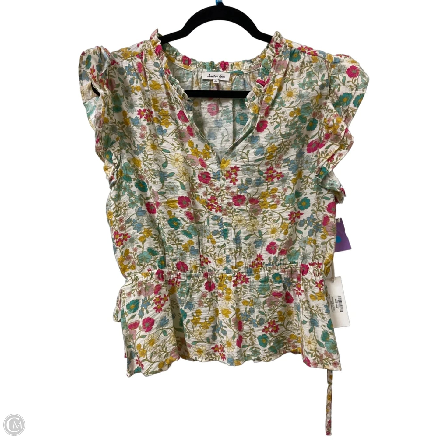 Top Short Sleeve By Another Love In Floral Print, Size: L