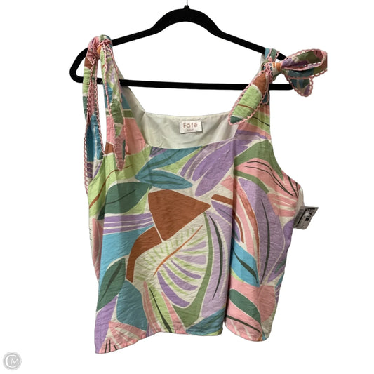 Top Sleeveless By Fate In Multi-colored, Size: M