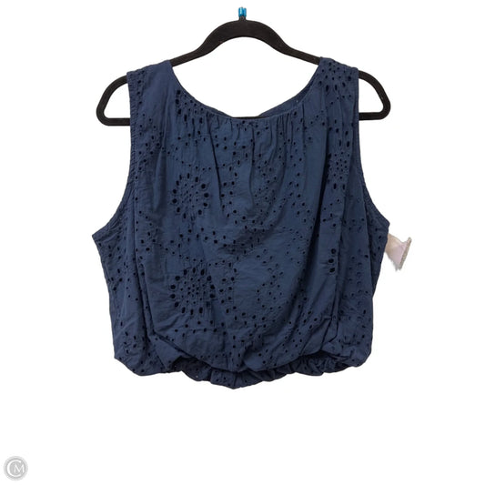 Top Short Sleeve By Clothes Mentor In Navy, Size: M