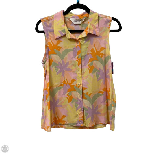 Top Sleeveless By Clothes Mentor In Orange, Size: M