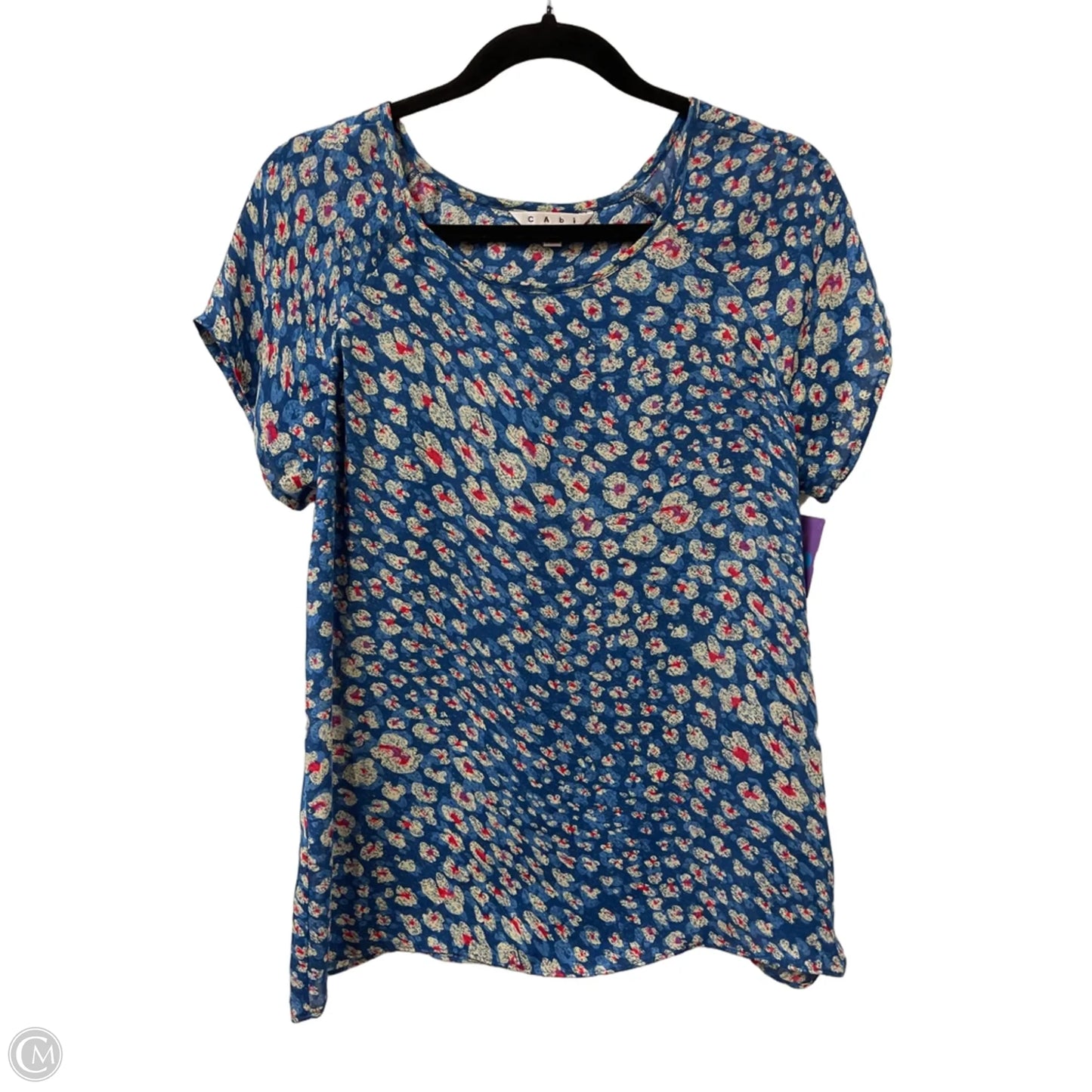 Top Short Sleeve By Cabi In Blue, Size: S