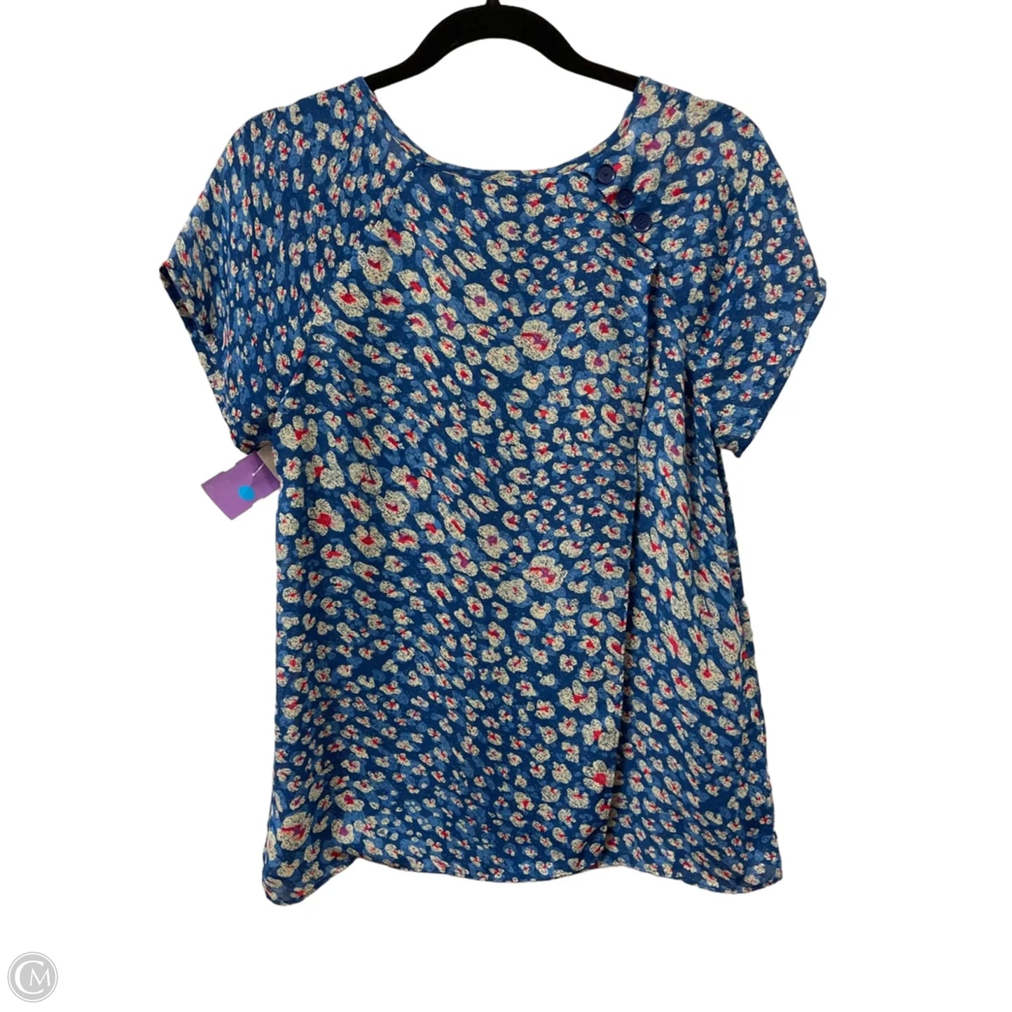 Top Short Sleeve By Cabi In Blue, Size: S