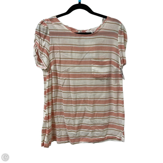 Top Short Sleeve By Lc Lauren Conrad In Peach, Size: S