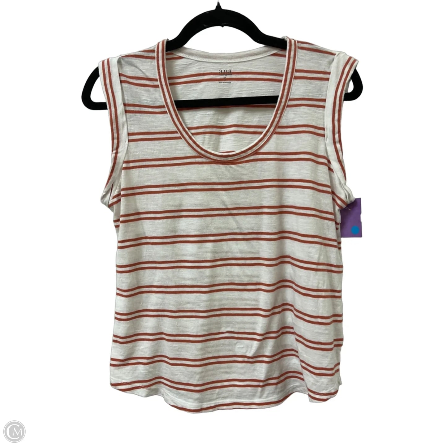 Top Sleeveless By Ana In Striped Pattern, Size: S