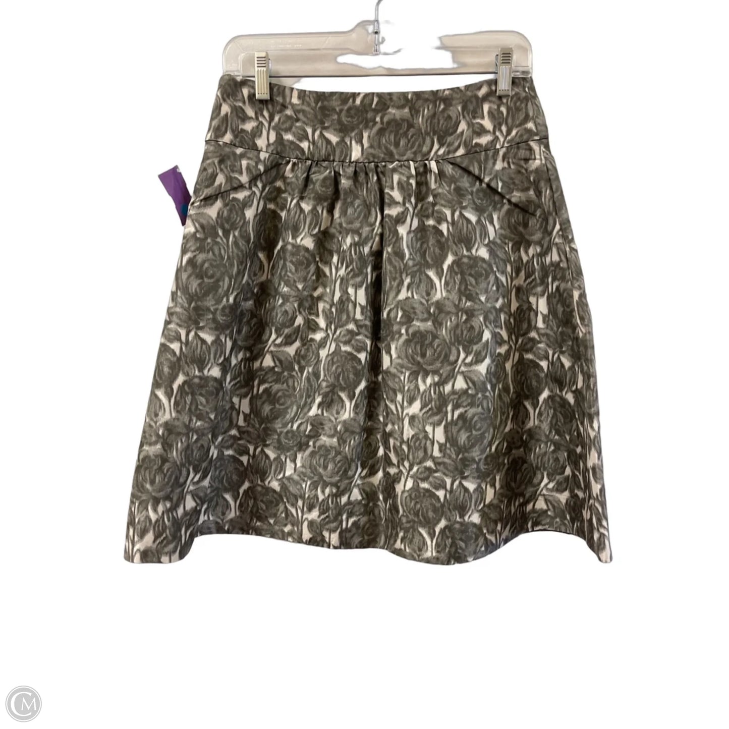 Skirt Midi By J. Crew In Cream & Grey, Size: 2