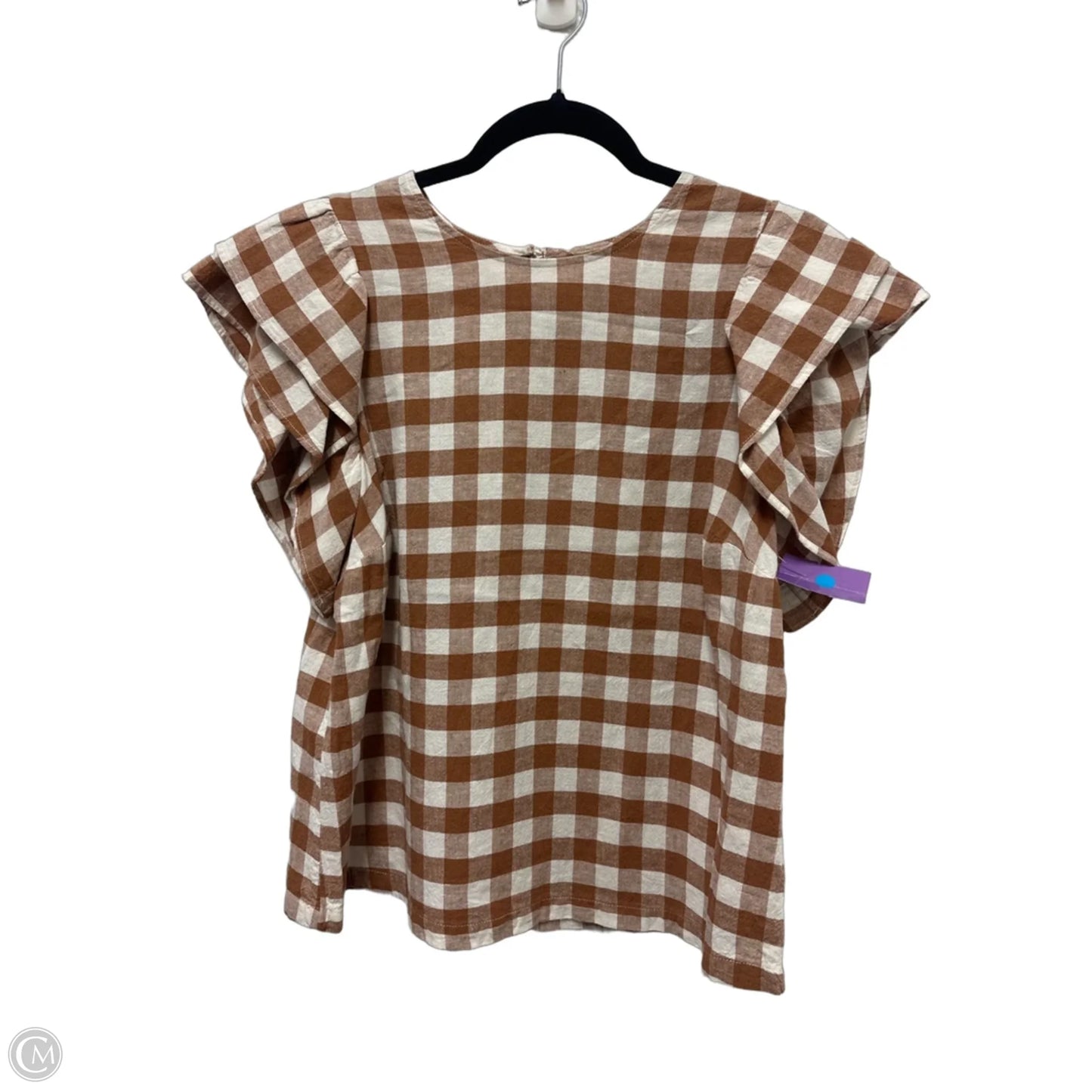 Top Short Sleeve By A New Day In Chevron Pattern, Size: S