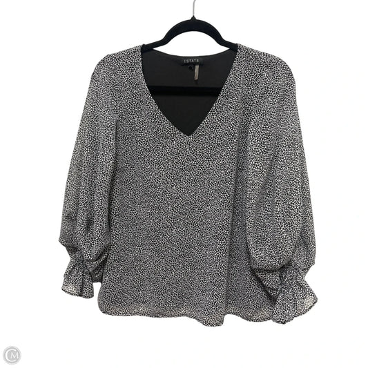 Top Long Sleeve By 1.state In Black & White, Size: Xs