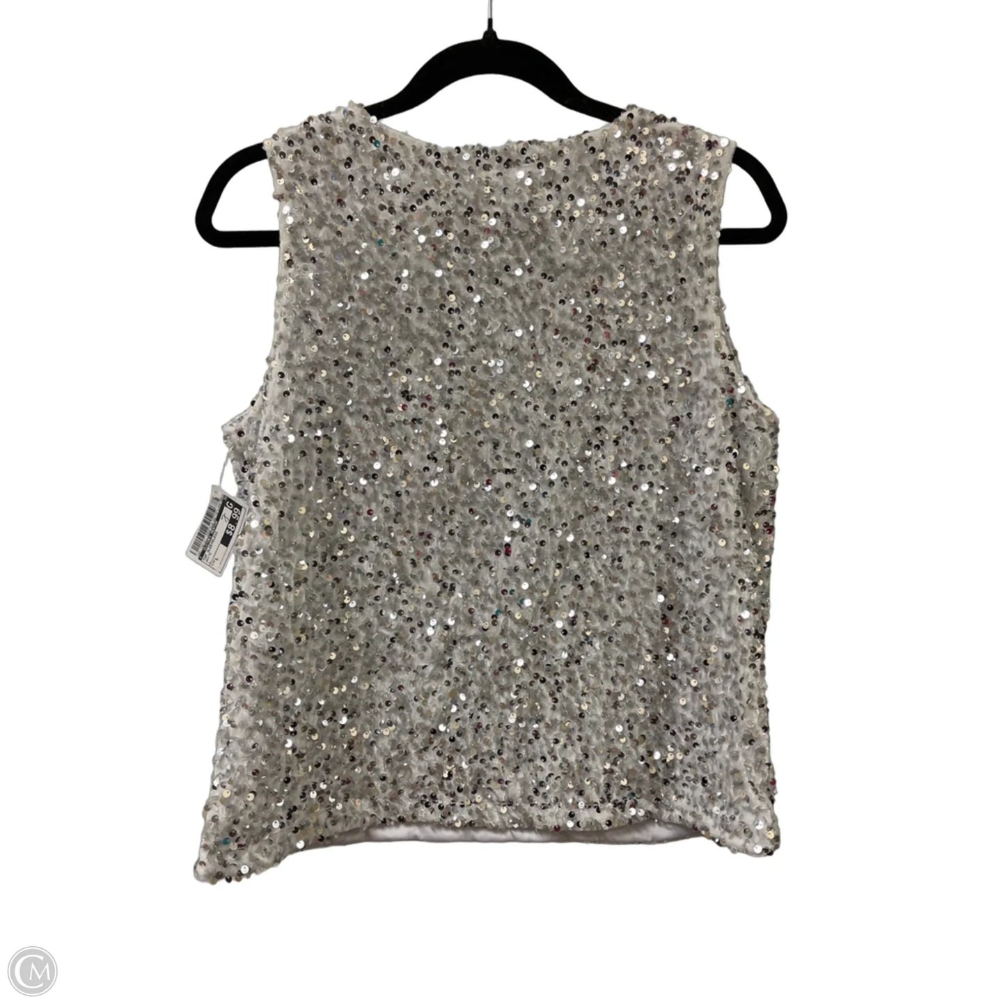 Top Sleeveless By Clothes Mentor In White, Size: L