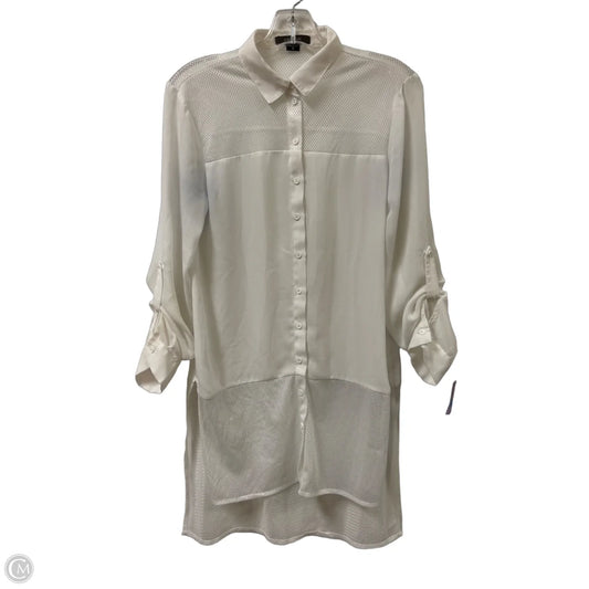 Tunic Long Sleeve By Clothes Mentor In White, Size: S