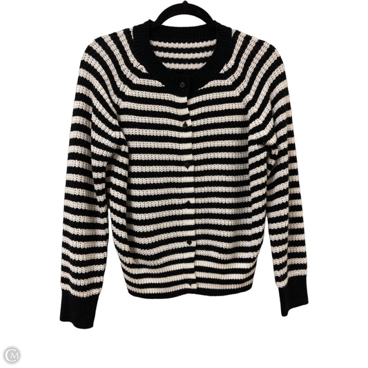 Sweater Cardigan By Clothes Mentor In Striped Pattern, Size: S