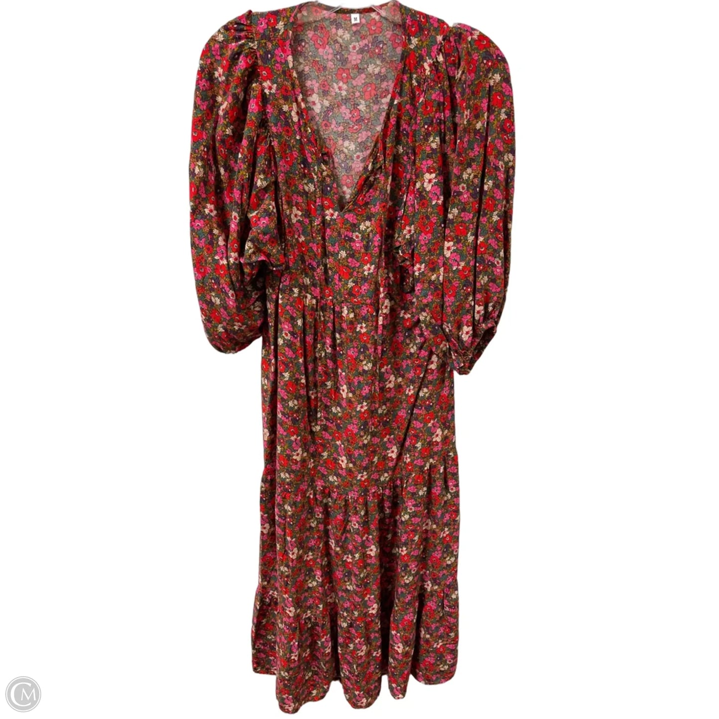 Dress Casual Midi By Clothes Mentor In Floral Print, Size: M