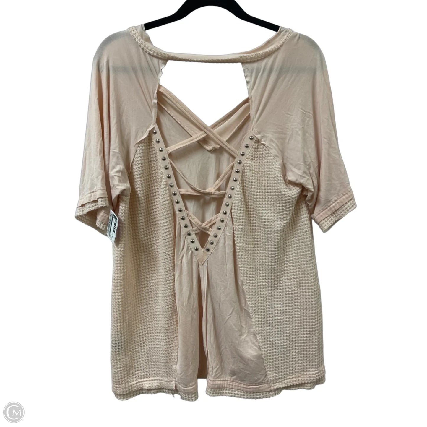 Top Short Sleeve By Pol In Cream, Size: M