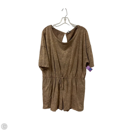 Romper By White Birch In Brown, Size: 1x