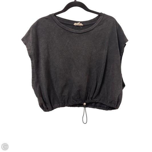 Top Short Sleeve By Ee Some In Black, Size: L