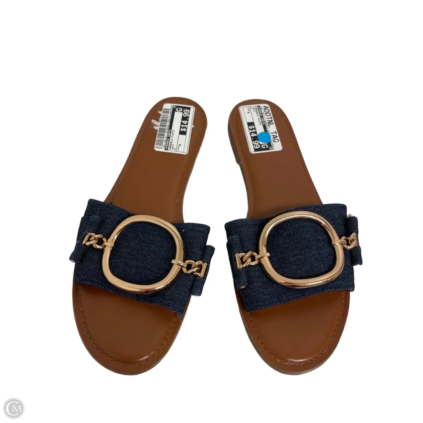 Sandals Flats By Franco Sarto In Navy, Size: 8